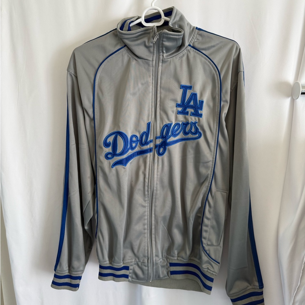 Gray and Blue Dodgers Track Jacket